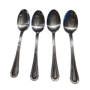 Oneida Stainless Steel Spoon Set of 4 Barcelona? Round Handle 6 in. Silverware